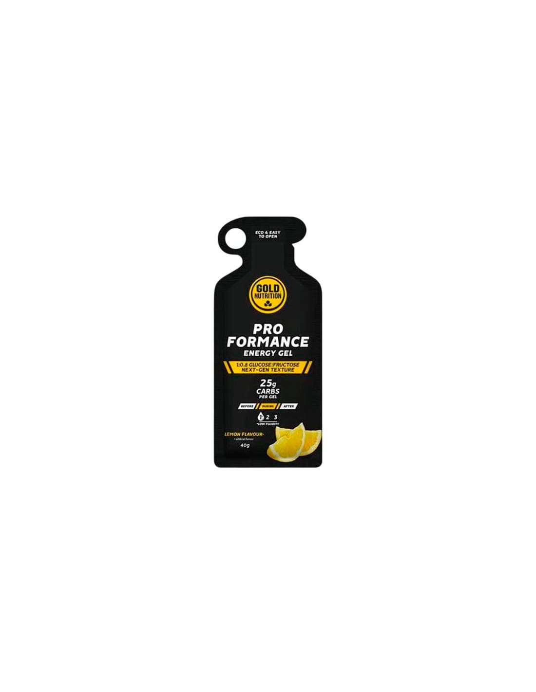 Gel énergétique Gold Nutrition PROFORMANCE Citron, Boîte de 40 g, 16 unités