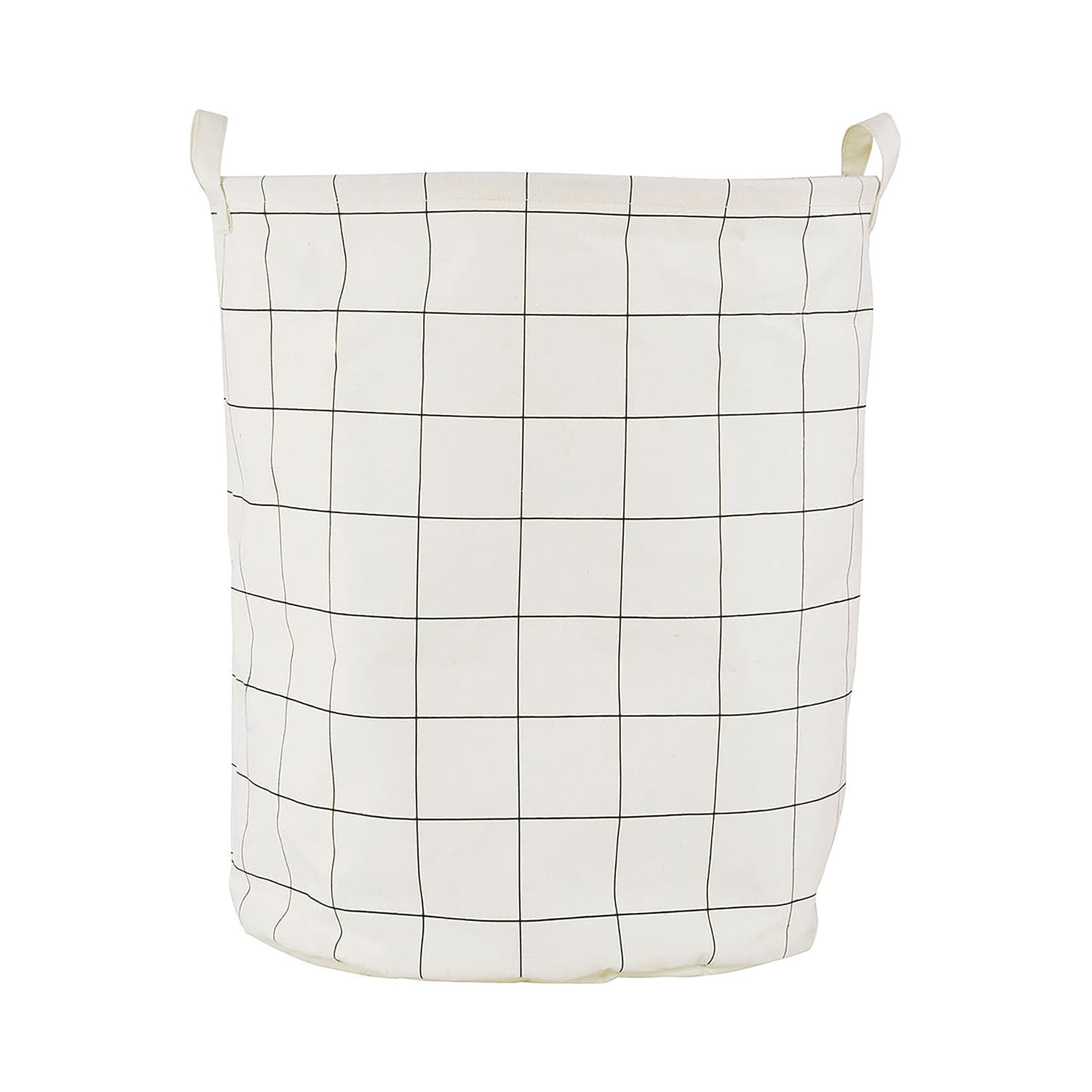 House Doctor - Panier à linge Corbeille à linge - Noir - Coton enduit