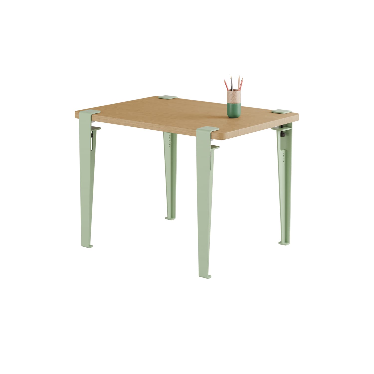 TIPTOE - Bureau enfant Mini Lou - Vert - Chêne massif éco-certifié