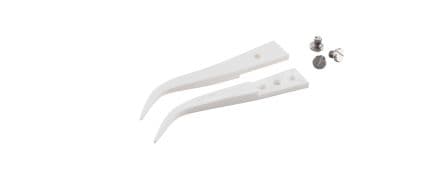 ideal-tek Pointes de brucelle en Aluminium renforcé au zirconium pointe Fin, Incurvé Bande de sécurité ESD, L. 45mm