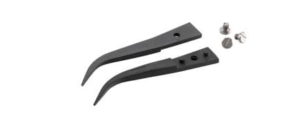 ideal-tek Pointes de brucelle en Aluminium renforcé au zirconium pointe Fin, Incurvé Bande de sécurité ESD, L. 40mm