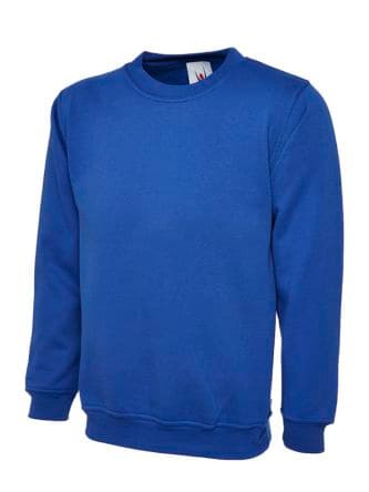 Uneek Sweat UC203, Bleu, Homme, en Coton, Polyester, taille 5XL