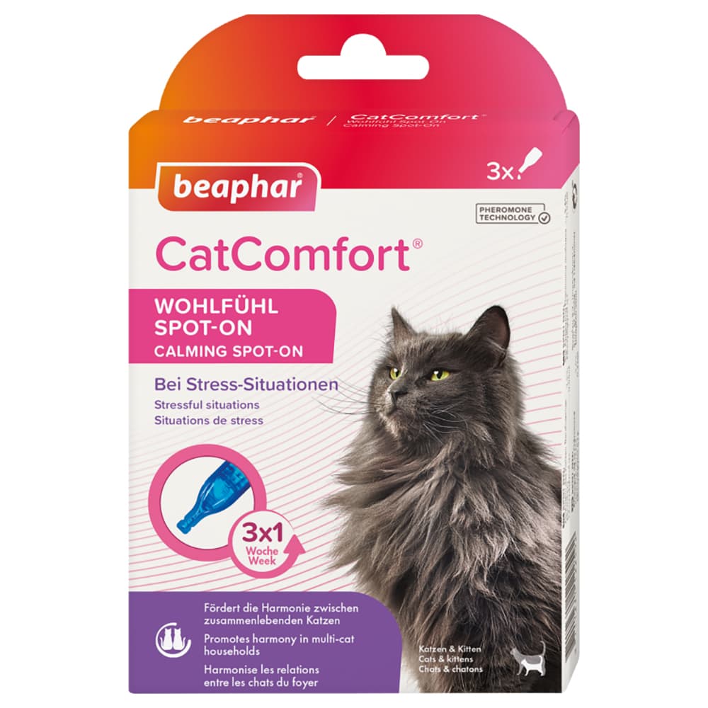 3 pipettes de 0,55 mL beaphar CatComfort Bien-être pour chat