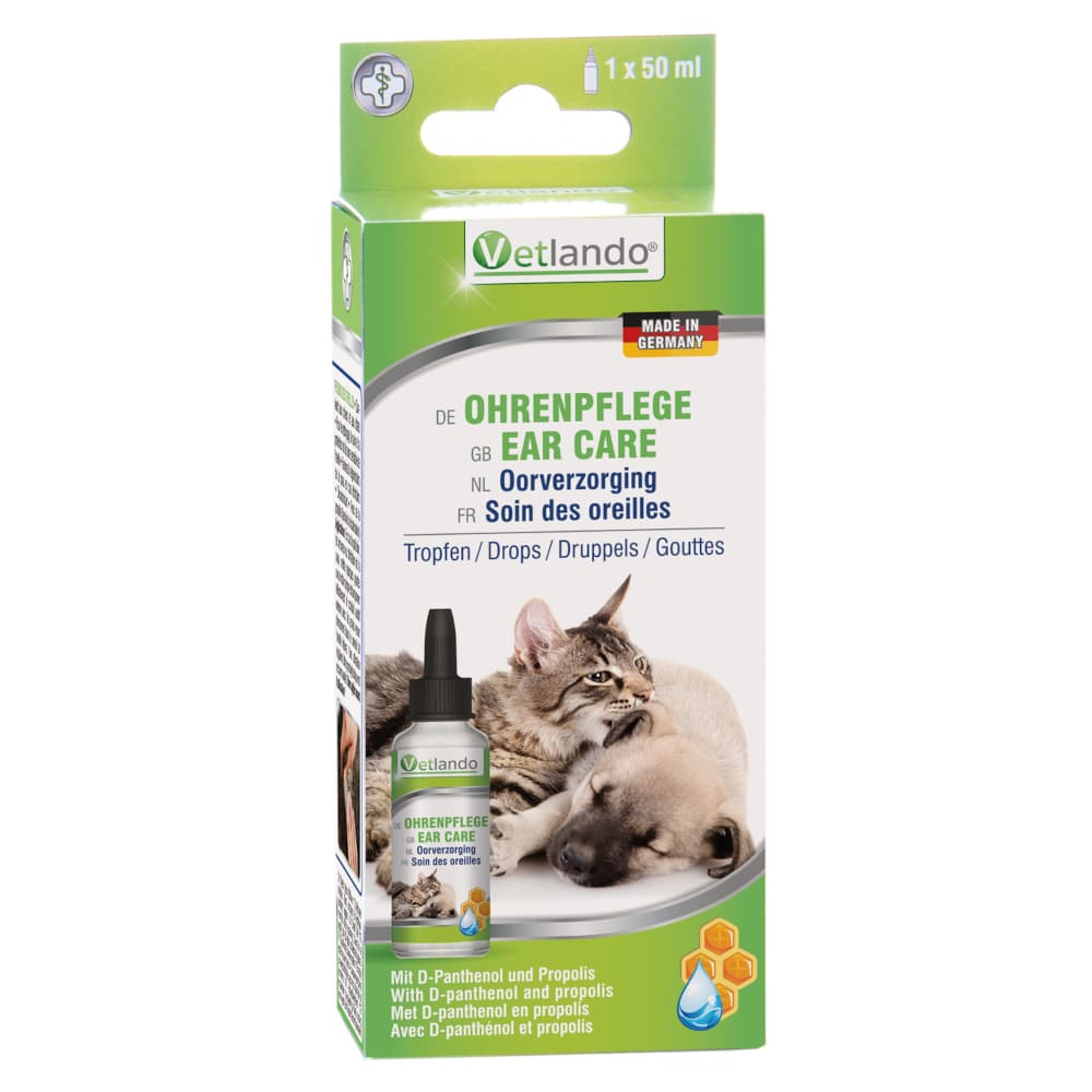 50ml Vetlando gouttes de soin des oreilles pour chien et chat