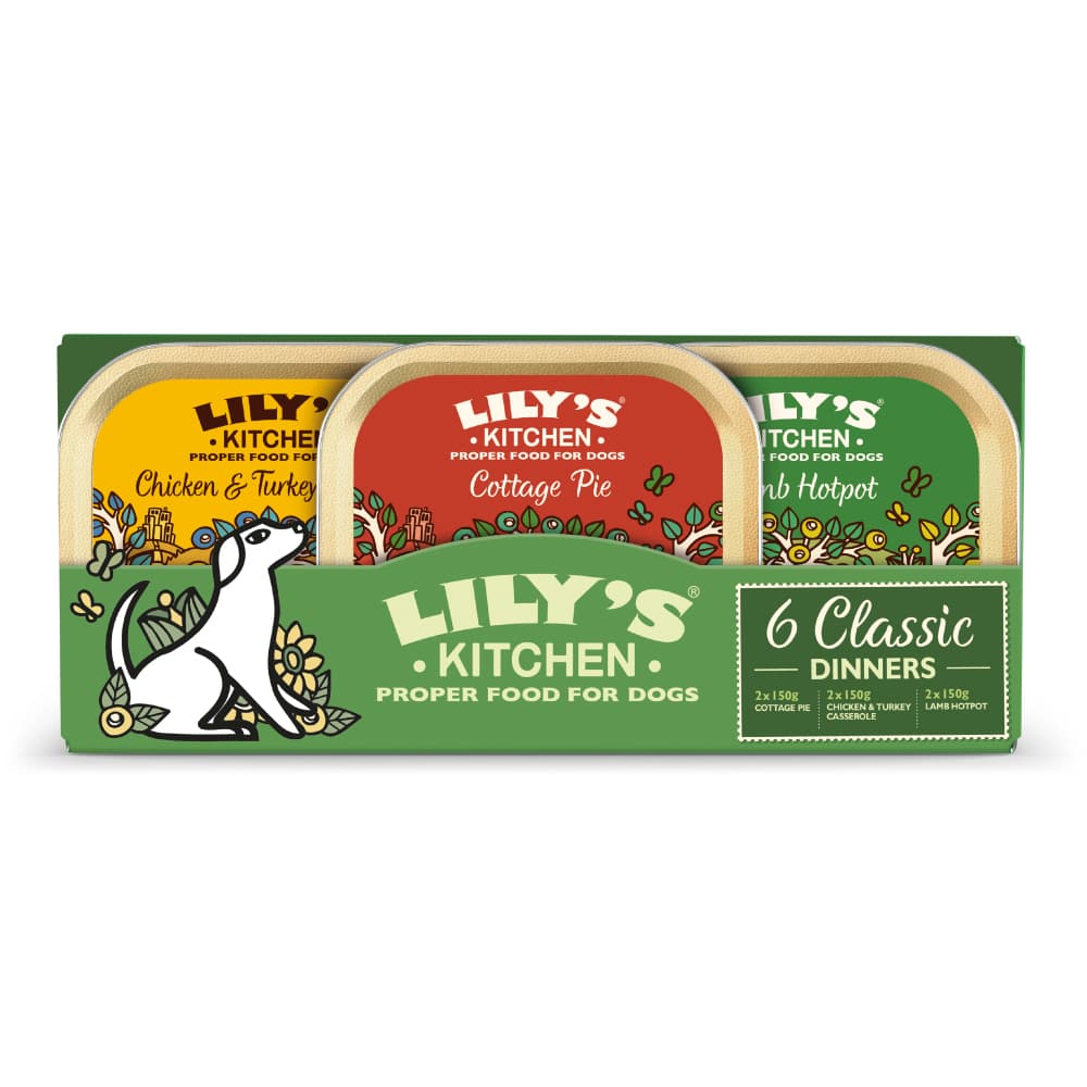 6 x 150 g Classic Dinners Lily’s Kitchen, nourriture humide pour chien
