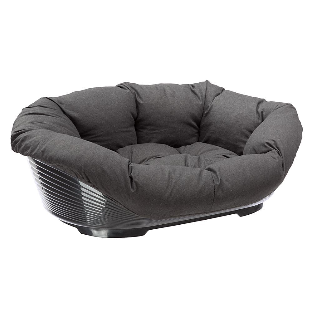 Lot corbeille Ferplast Siesta Deluxe + housse taille 4 anthracite pour chien et chat