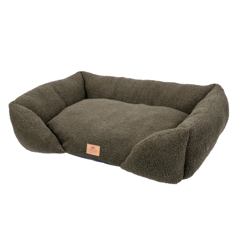 Ferplast Lit douillet Pamper Bouclé, vert L78xl56xH22cm, chiens et chats