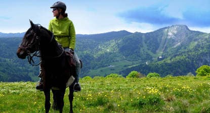 Balade estivale à cheval près de Chambéry