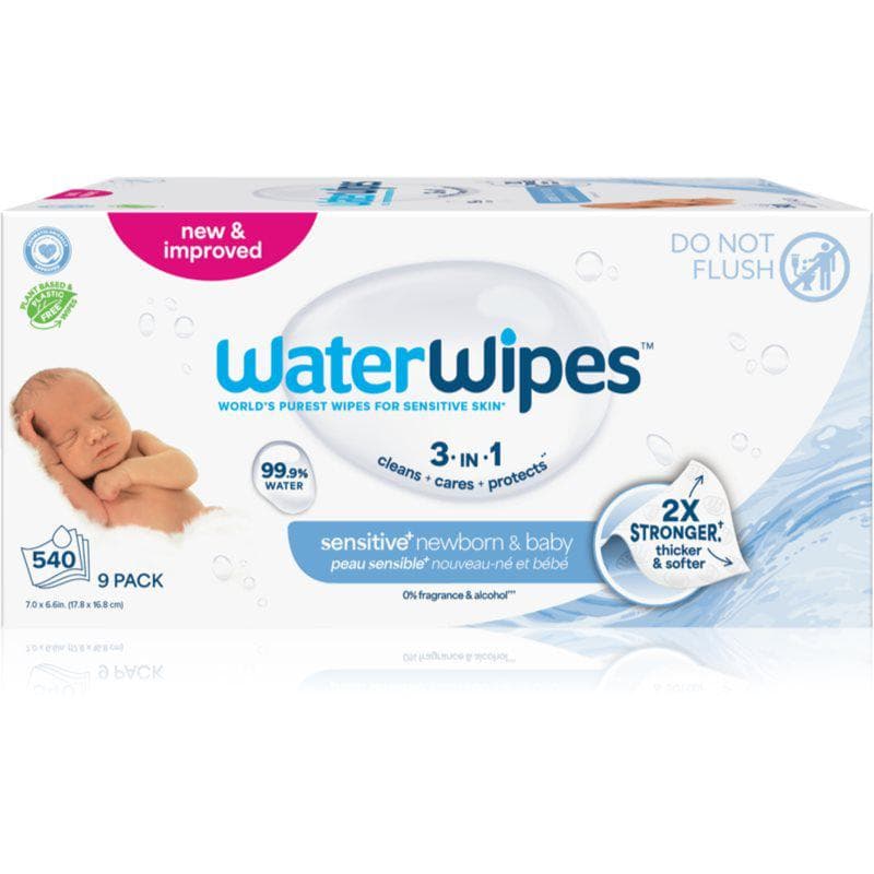 WaterWipes Baby Wipes 9 Pack lingettes douces pour bébé 9x60 pcs