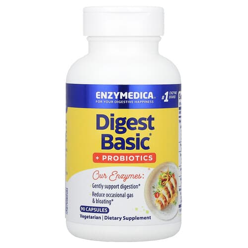 Enzymedica, Digest Basic® et probiotiques, 90 capsules
