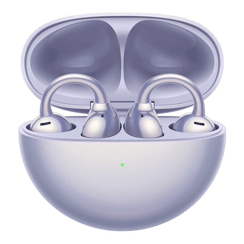 HUAWEI FreeClip avec l'étui de charge sans fil / Violet / Écouteurs clip d'oreille / Annulation du bruit par l'IA lors des appels /