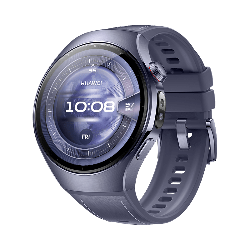 HUAWEI WATCH 5 46mm Violet / Bracelet Composite / Titane de qualité aérospatiale / X-TAP / Appels eSIM / GPS / ECG / Bluetooth 5.2 / Montre