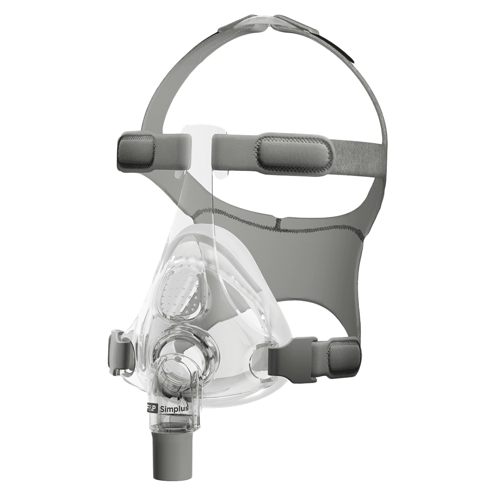 Masque bucco-nasal Simplus de F&P, masque facial, 1 coussin de masque, très silencieux, ventilation en PPC, CPAP, apnée du sommeil, Fisher & Paykel