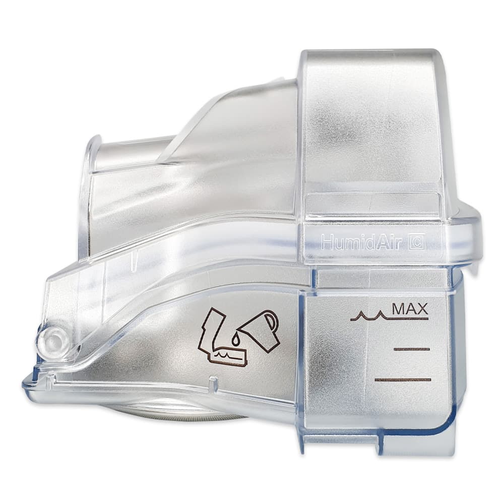 Humidificateur chauffant HumidAir de ResMed, pour les appareils de PPC des séries AirSense 10 et AirCurve 10, CPAP, apnée du sommeil, réf. 37471