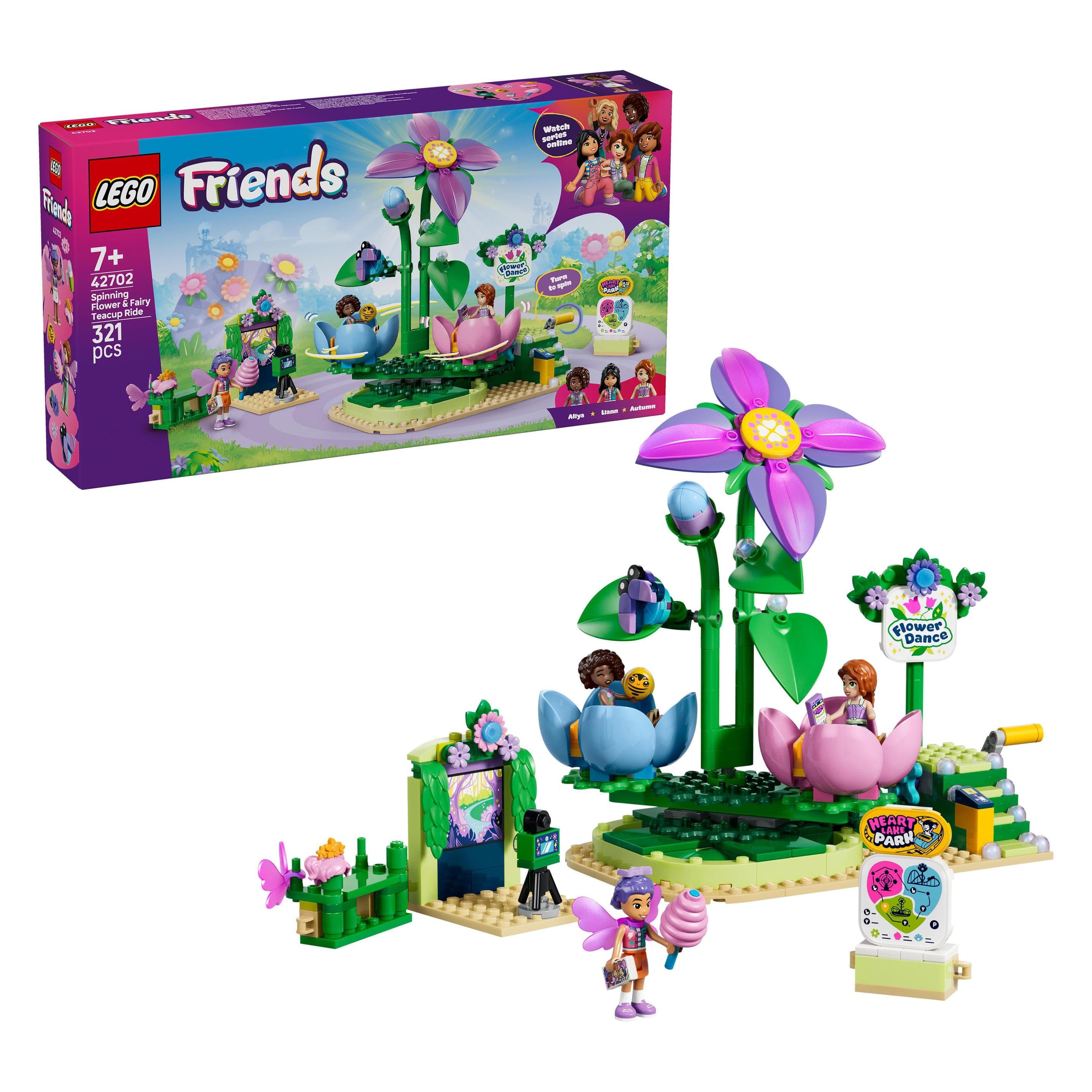 LEGO Carrousel de tasses de fées avec décoration florale (42702, LEGO Friends)