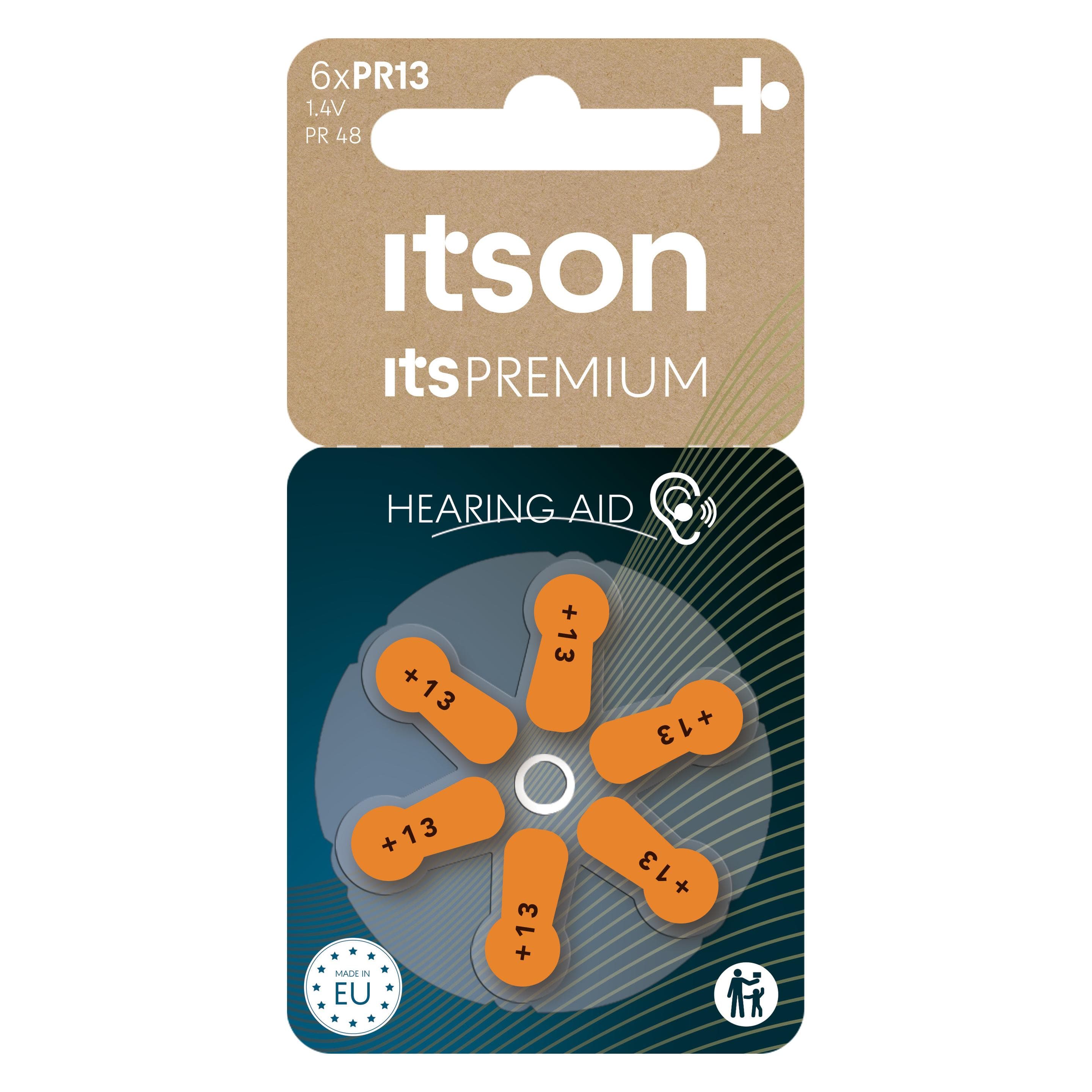 Itson Zinc-Air 6x PR13 (PR48) (6 pcs, 13), Batteries + piles