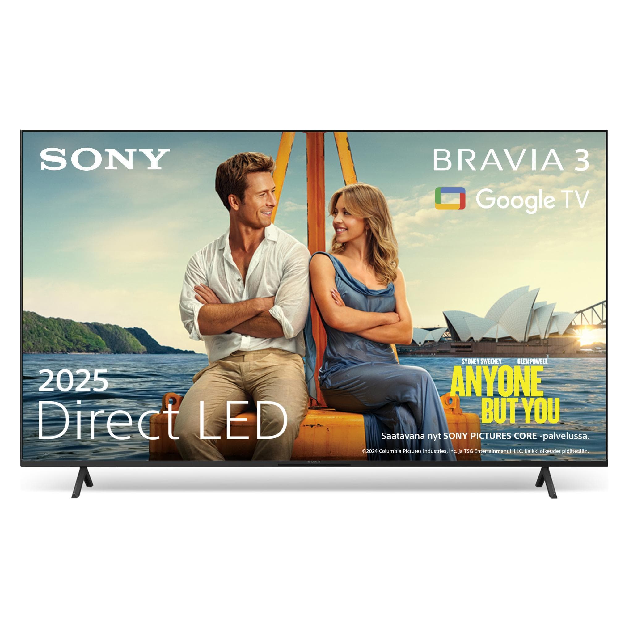Sony K-43S3 (43", Bravia 3, LCD, 4K, 2025), TV, Noir