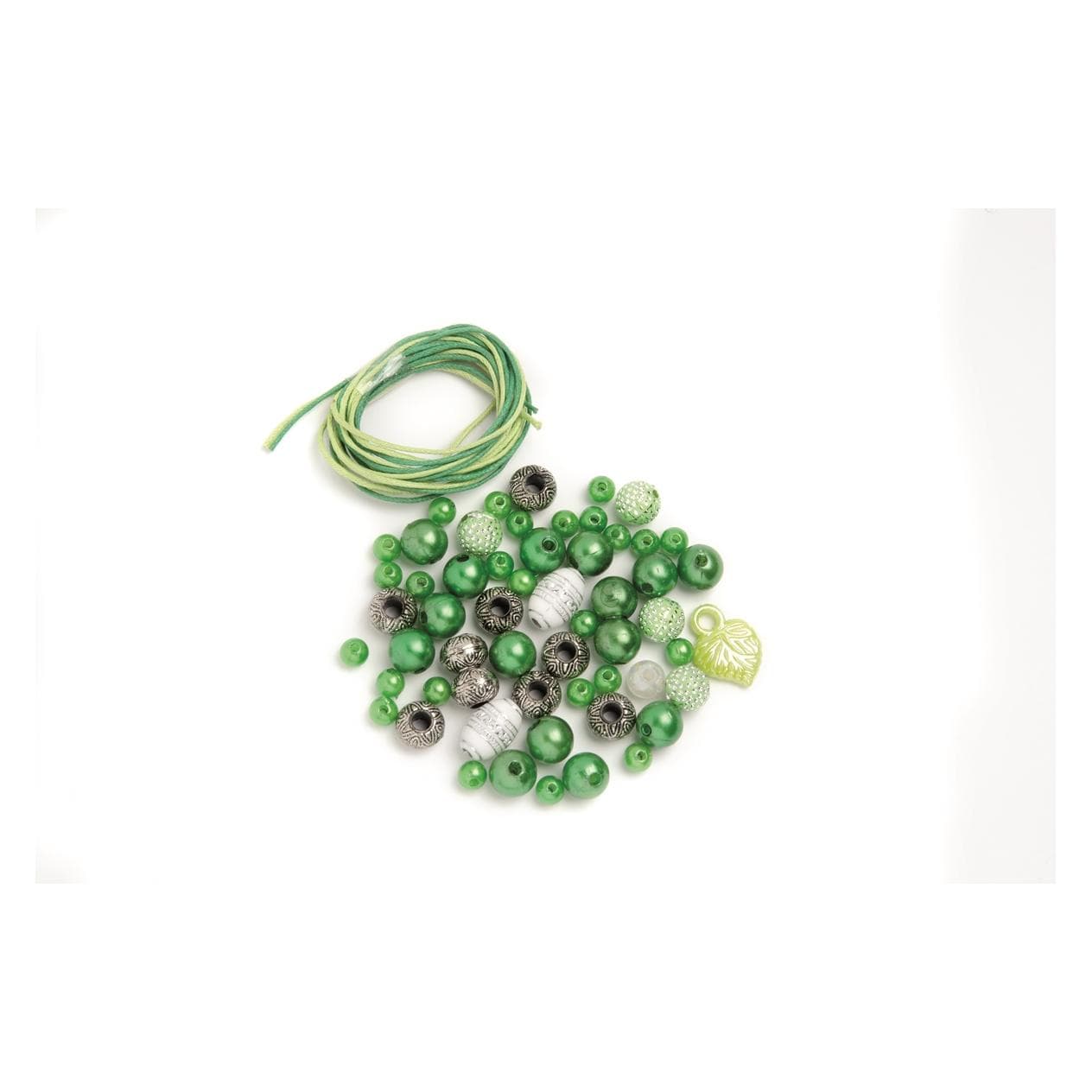 Glorex Kit de perles vert-blanc