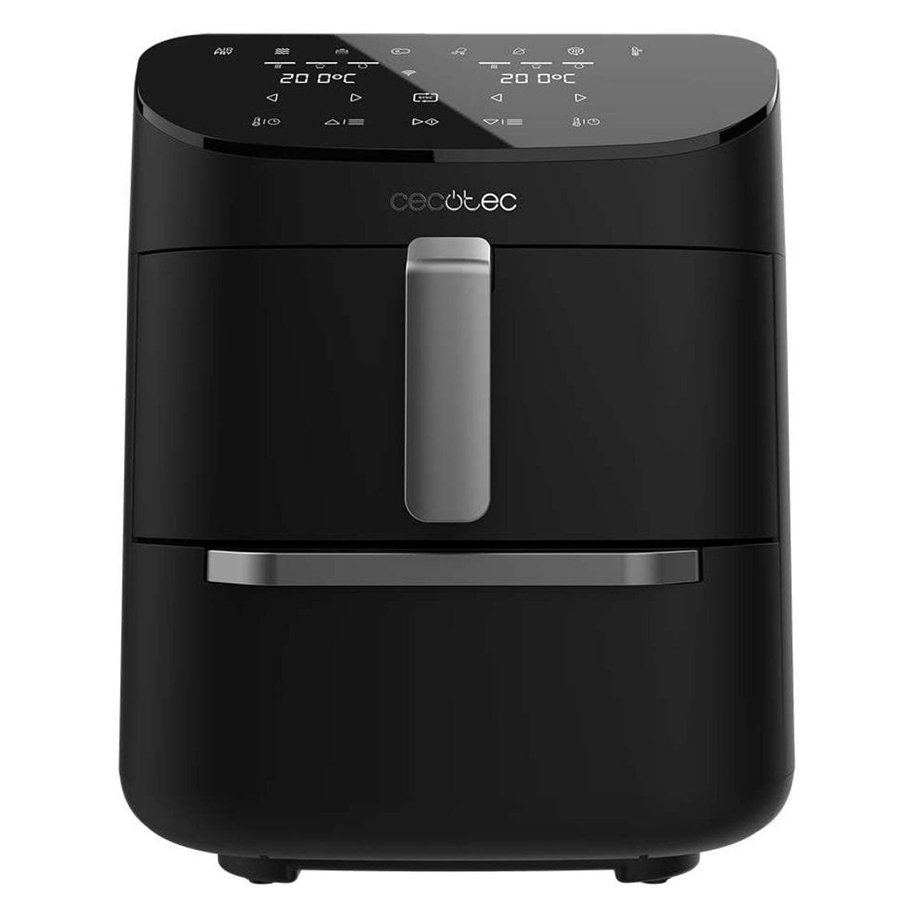 Cecotec Cecofry FoodCourt Dubbele Airfryer XXL - Airfryer & Oven - 11 Liter - Stacked - 8, Friteuse, Noir