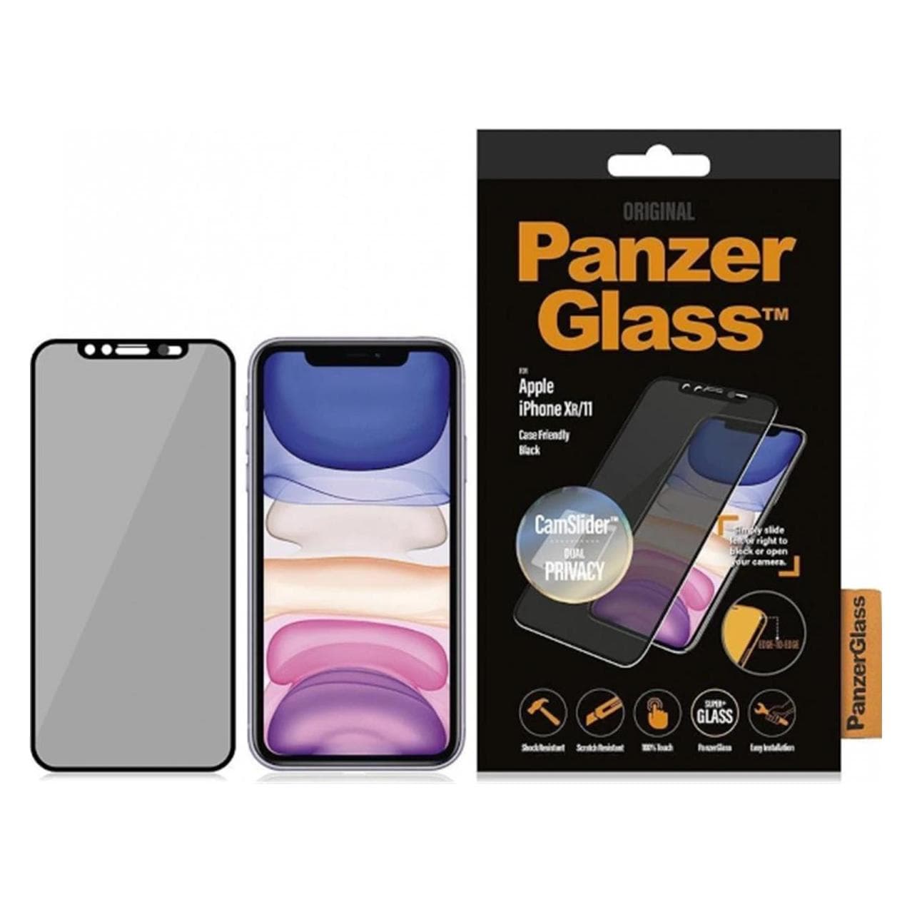 PanzerGlass Vie privée CamSlider (1 pcs, Apple iPhone 11), Téléphone portable : film de protection, Noir