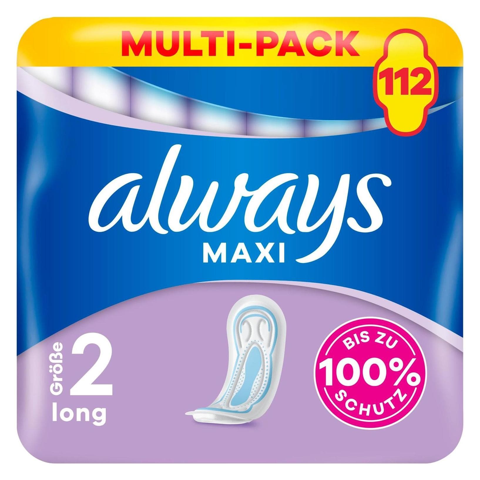 Always, Serviette, Maxi Profresh Grosse 2 Long, 112 Stk (112x)