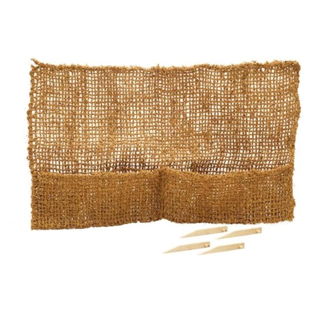 Kobre Pond, Fontaine + bassin de jardin, Sac pour talus Coco 100x80 cm, 2 sacs + 4 crochets