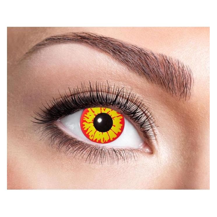 Zoelibat, Lentilles de contact colorées, Lentilles de contact Ork jaune- (Jaune, Rouge)