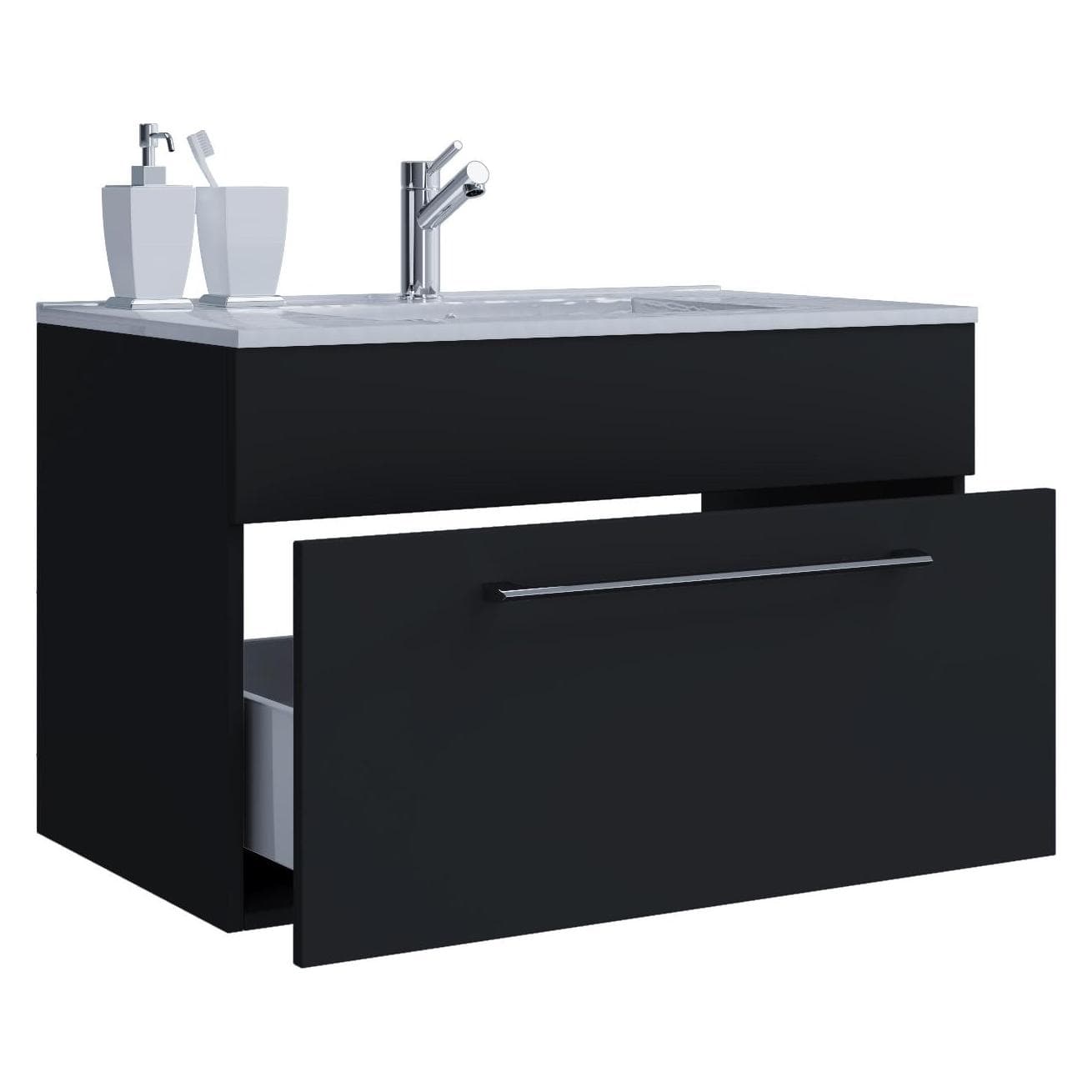 VCM, Ensemble de meubles de salle de bain, Meuble vasque 2 pièces Meuble vasque Badinos 1 tiroir