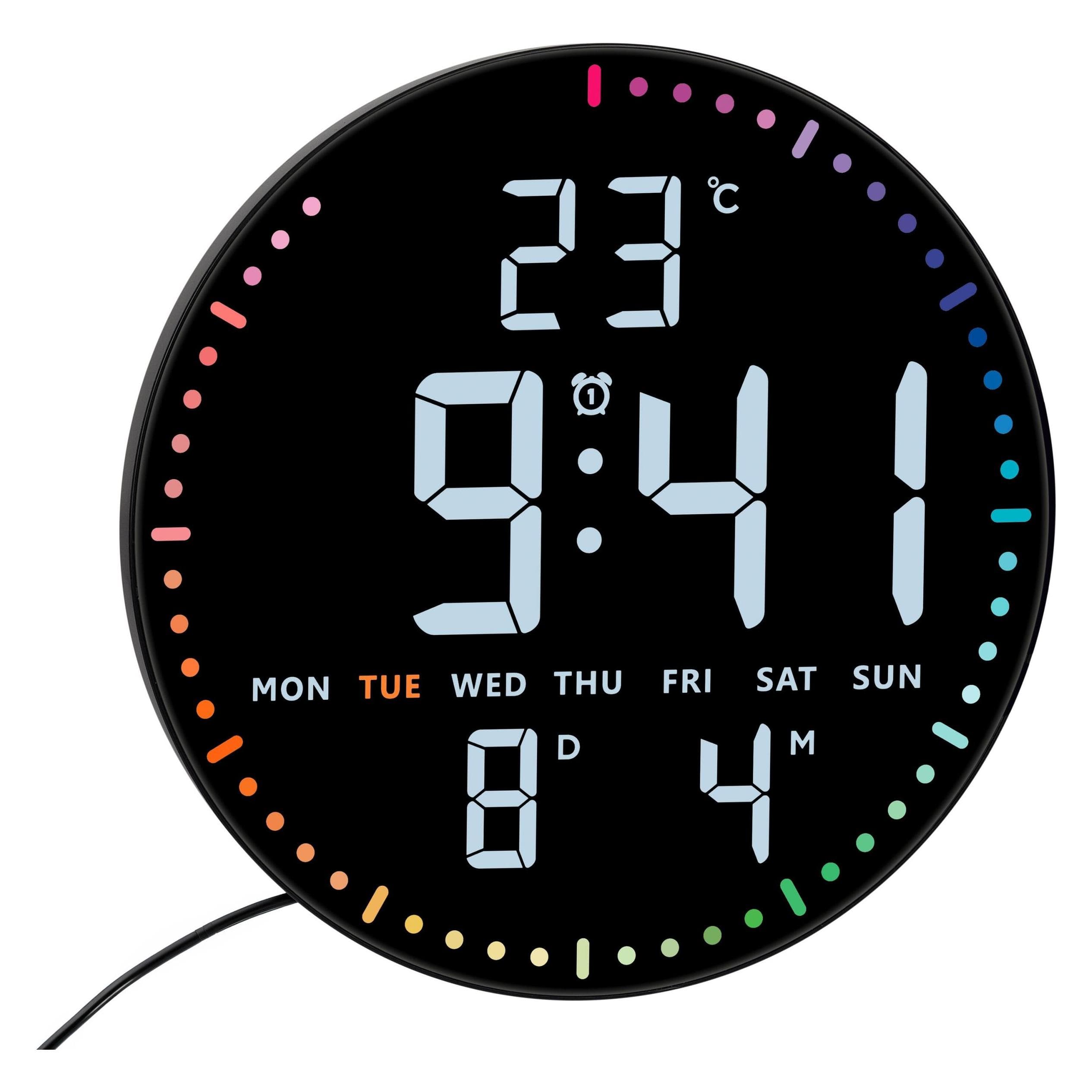 TFA, Horloge murale, Digitale LED-Wand- oder Tischuhr
