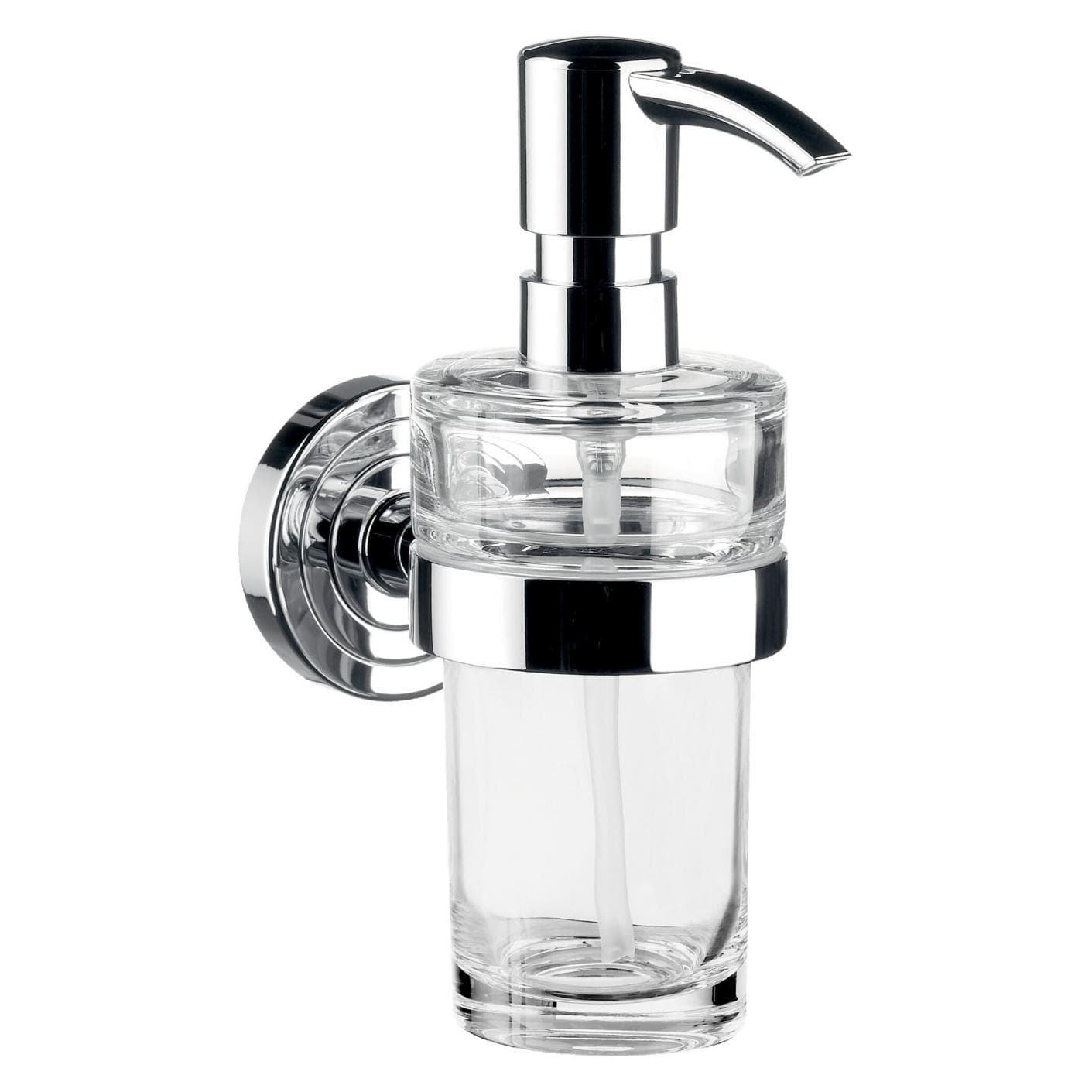 Emco, Distributeur de savon + porte-savon, Distributeur de savon liquide Polo chromé 072100101