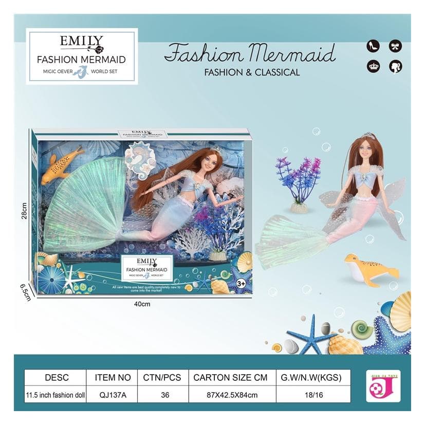 POUPÉE EMILY MERMAID BENDAB 29CM ZJA325854