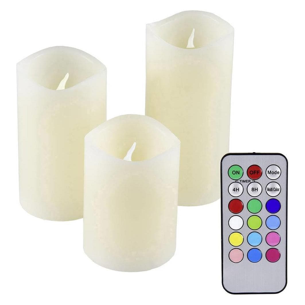 Ioio, Bougie à LED, Bougies en cire véritable LED (3x)