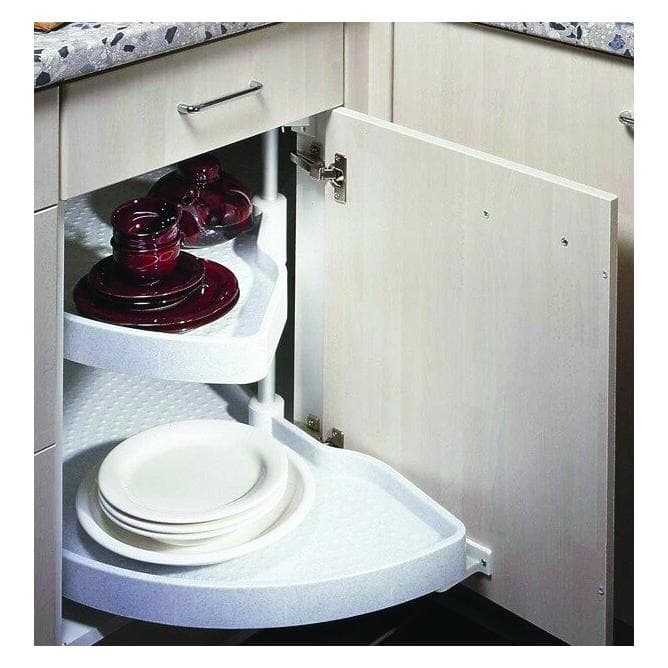 Ninka, Mobilier : équipements, Ensemble de ferrures pour étagères pivotantes ECO pour meubles d'angle 90° pour SC (1 pcs)