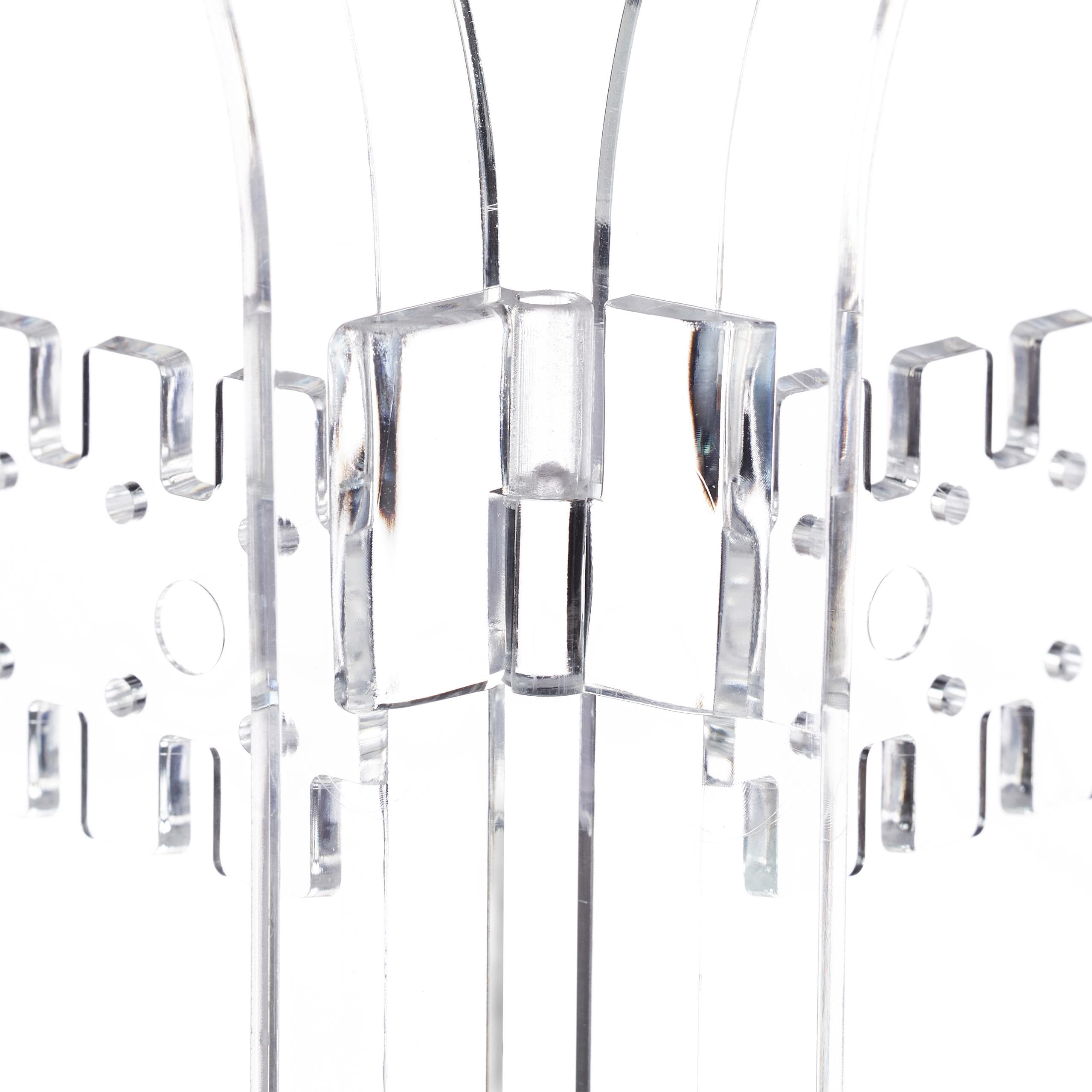 Relaxdays, Rangement pour montres + bijoux, Porte Bijoux Présentoir, Transparent