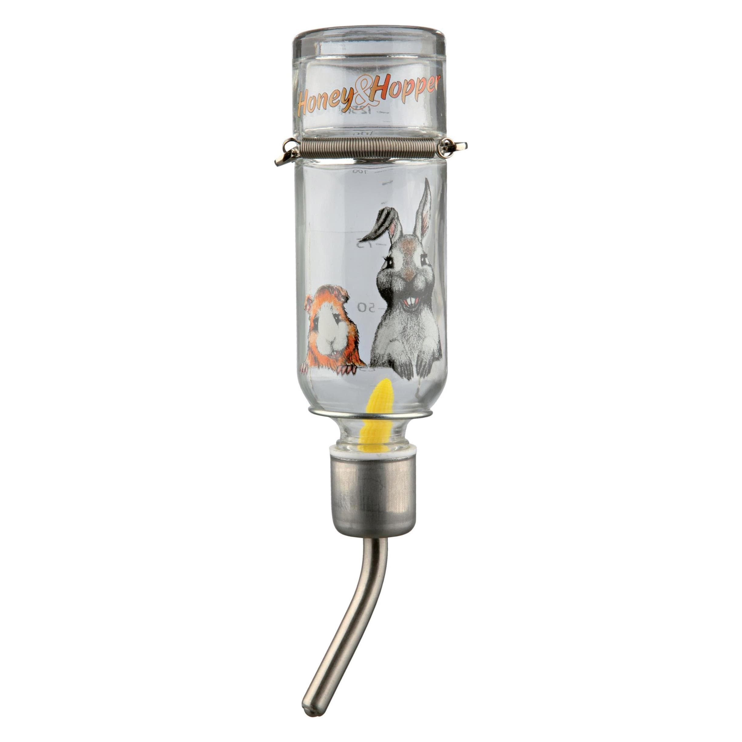 3x Trixie Honey & Hopper Abreuvoir pour petits animaux verre 125ml (12.50 cl), Gamelle