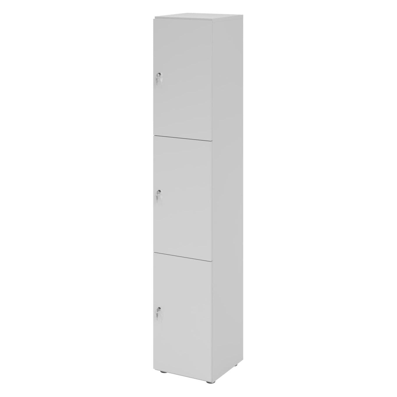 Hammerbacher, Armoire de bureau, Armoire à casiers 6OH Gris,3xDS (40 x 42 x 215.60 cm)