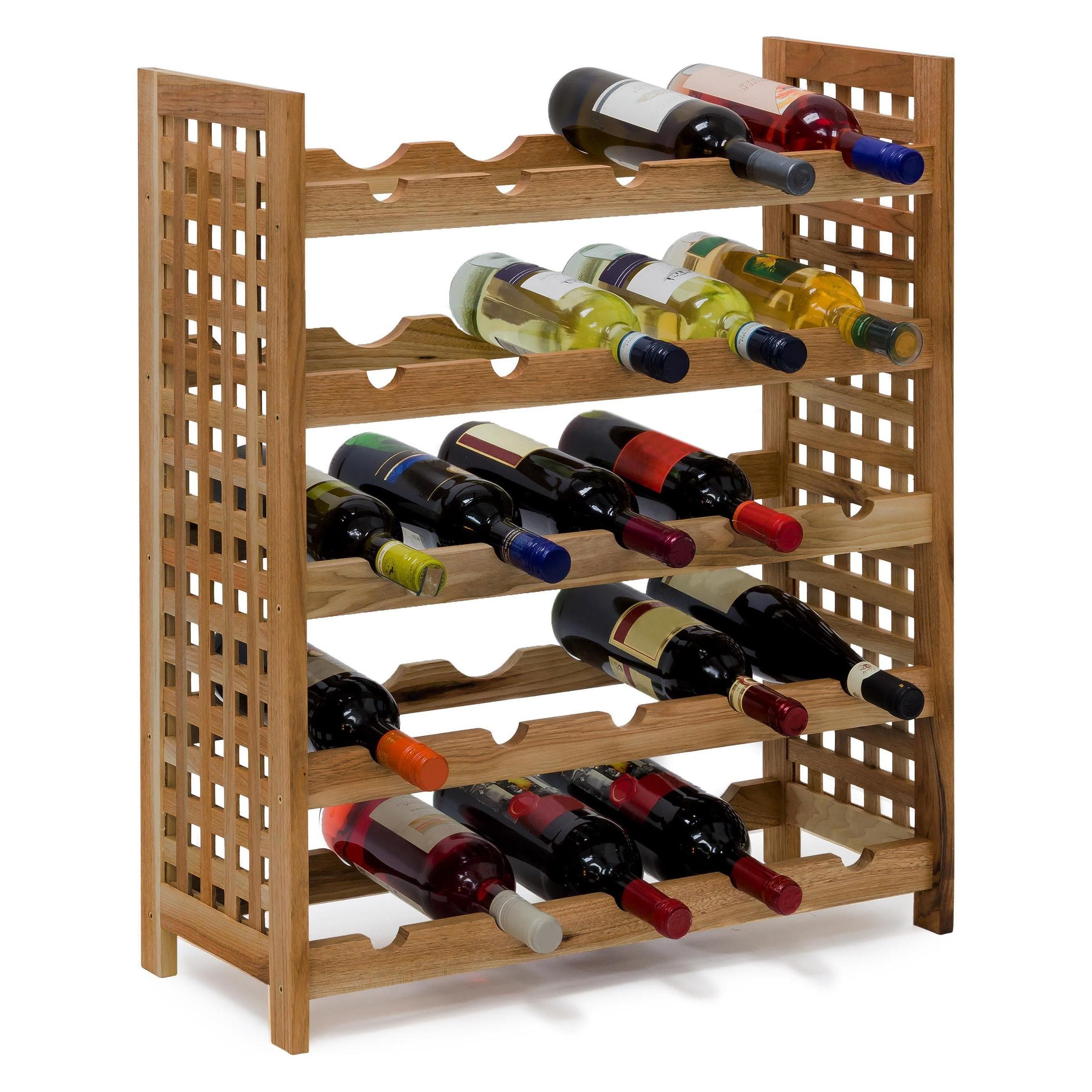Relaxdays, Étagère à vin, Noix (25 bouteilles, 63 x 25 x 73 cm)