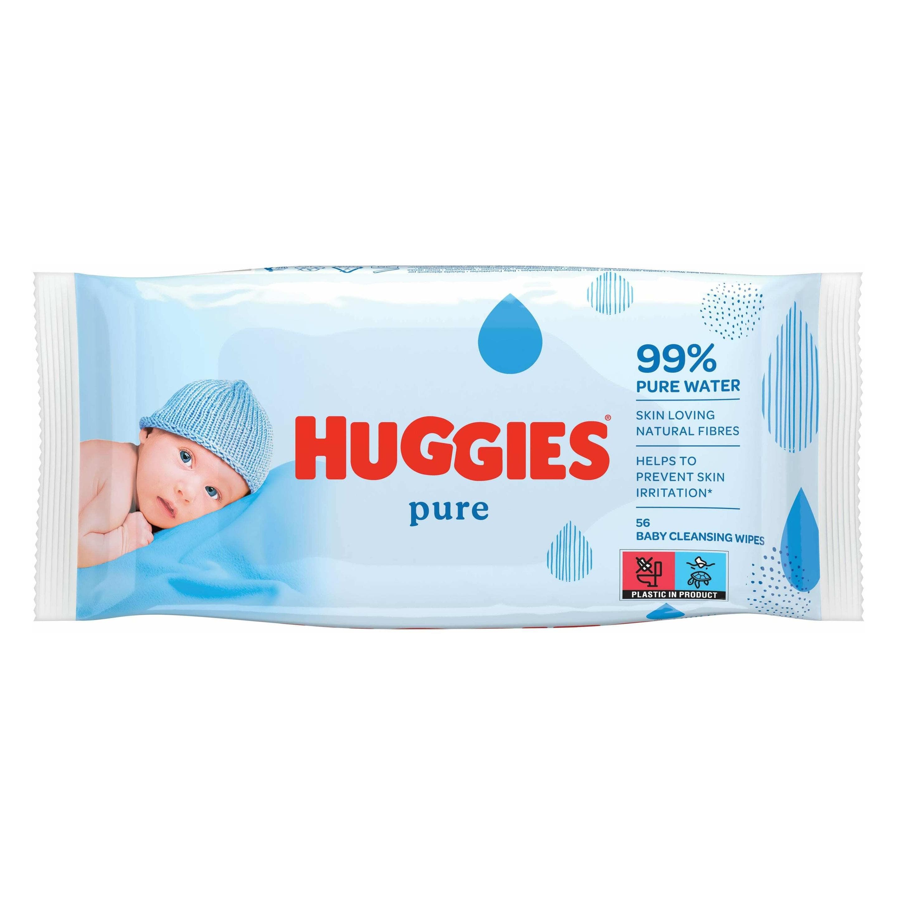Huggies Lingettes humides Pure (1 x 56 pcs)