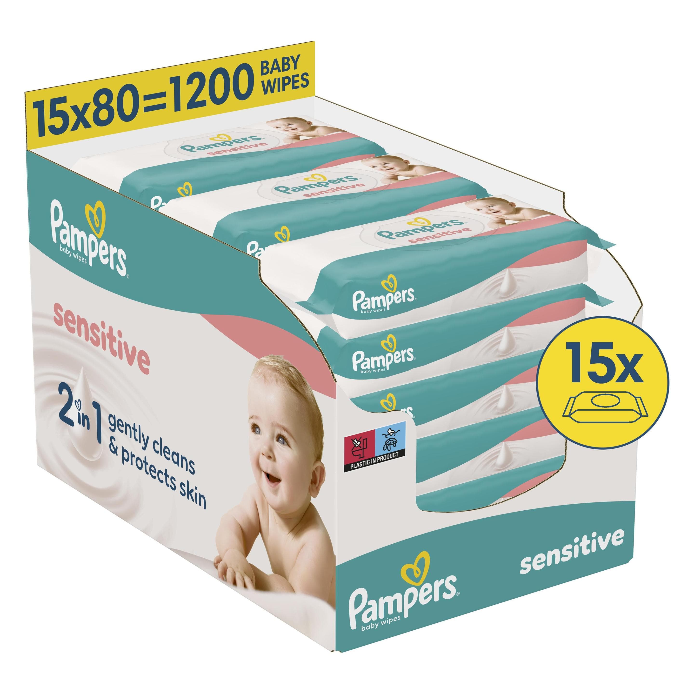 Pampers Sensitive (15 x 80 pcs)