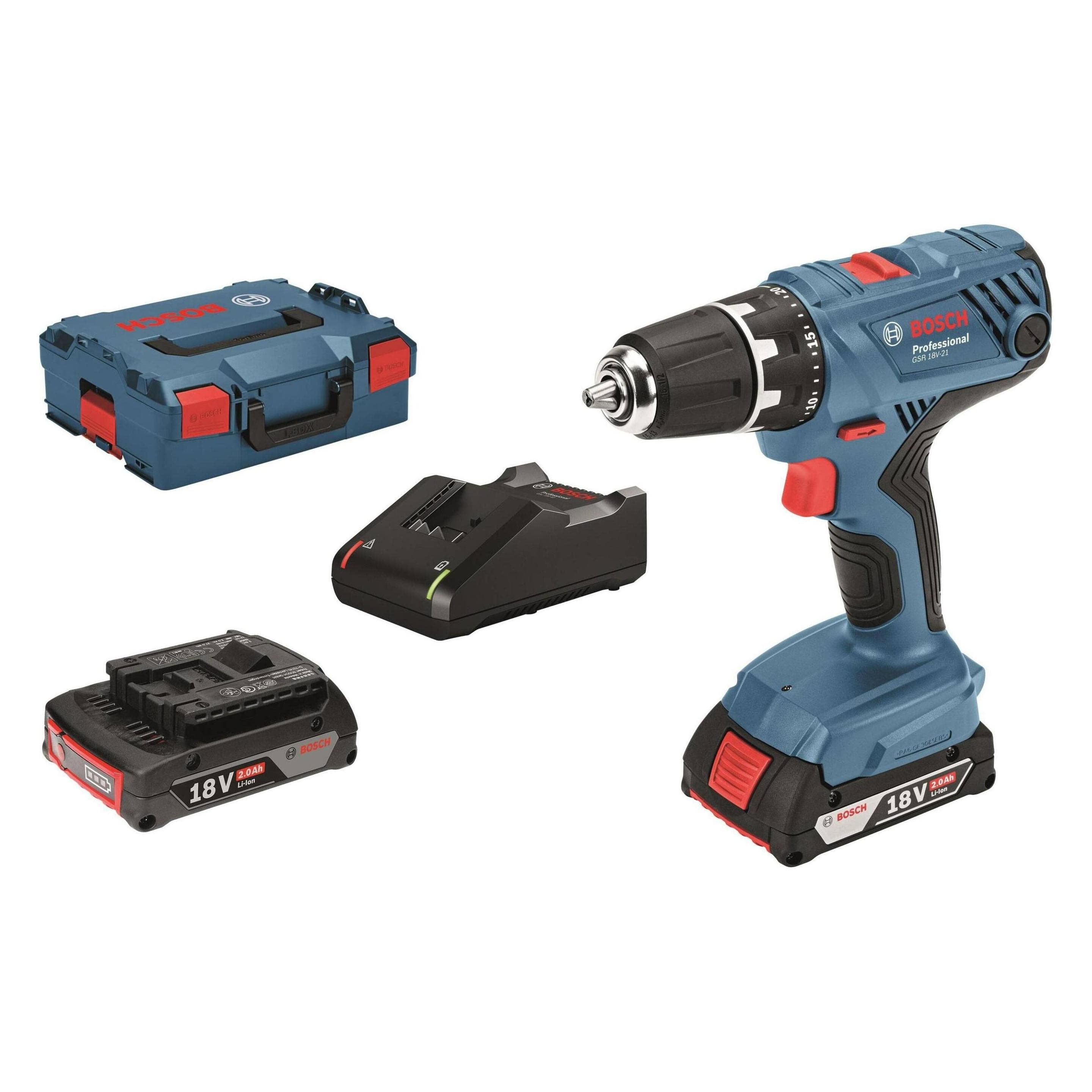 Bosch Professional, Perceuse + Visseuses sans fil, GSR 18V-21 (Perceuse-visseuse)