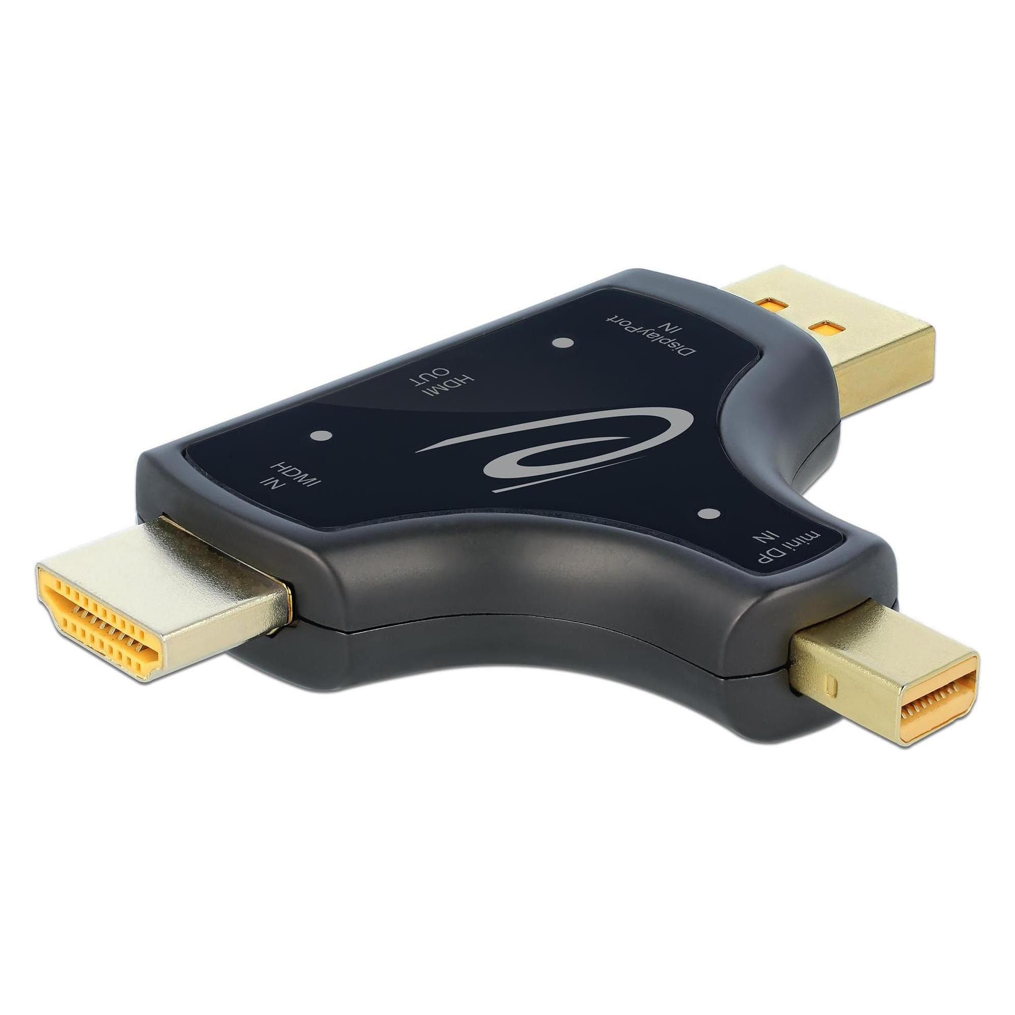 Delock Adaptateur d'écran DP miniDP HDMI (HDMI, 6.90 cm), Adaptateur données + vidéo, Noir