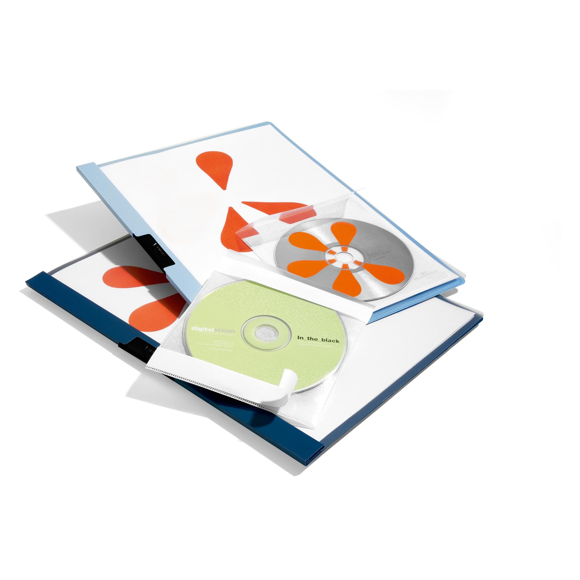 Durable Pochettes pour CD/DVD autocollantes Set (CD), Rangement pour CD et vinyle, Transparent