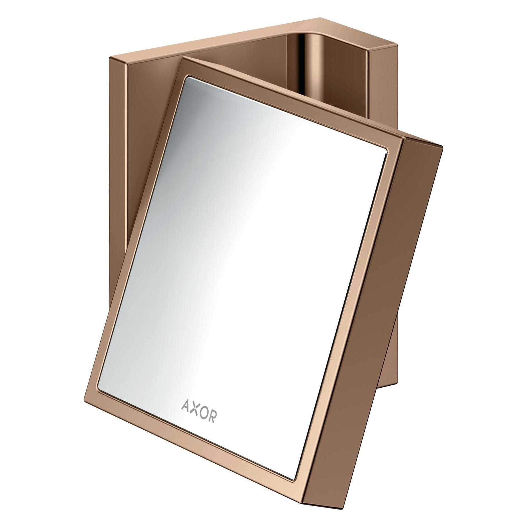 hansgrohe, Miroir cosmétique, AXOR Universal Rectangular Miroir de rasage, grossissement 1,7x, inclinable, cadre métal