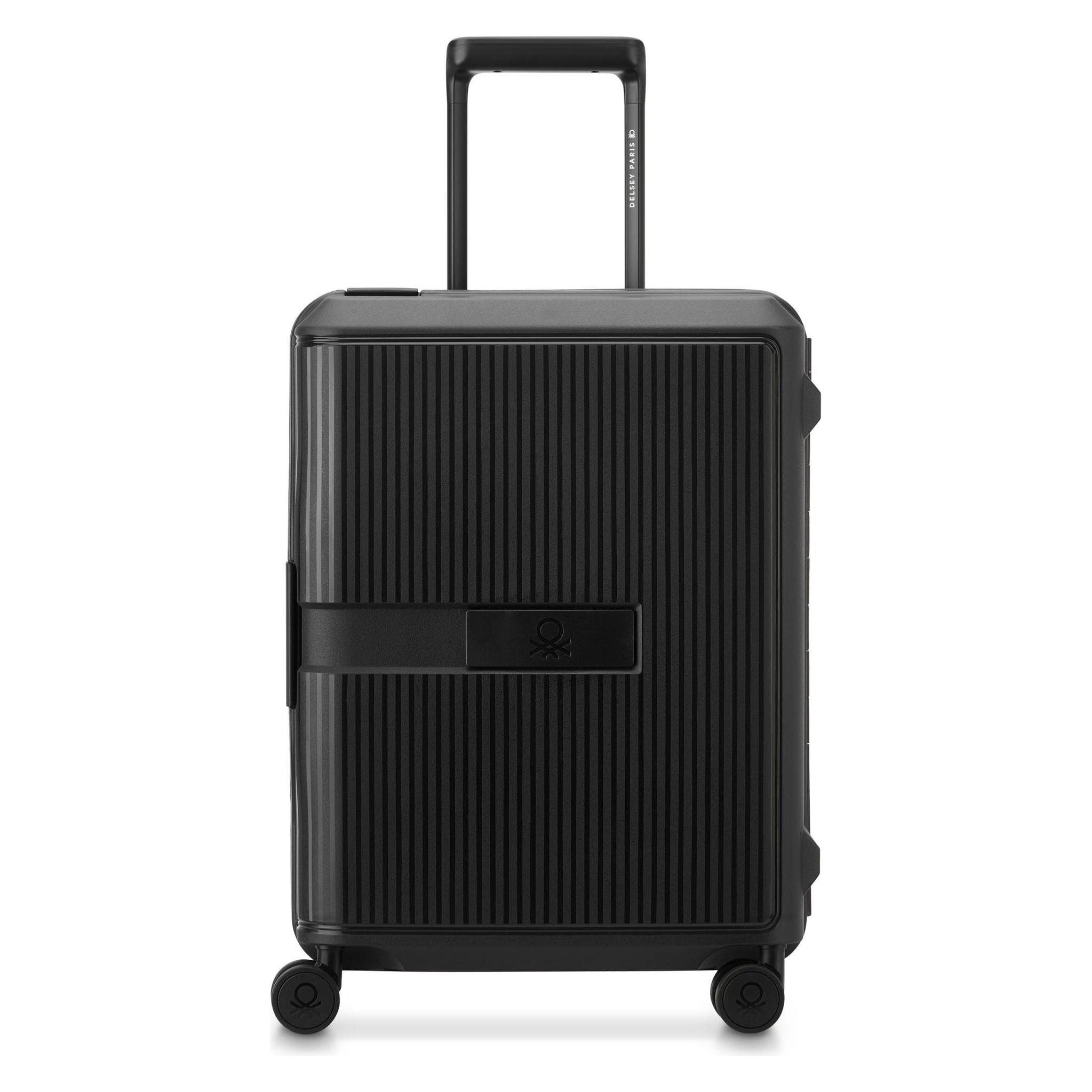 Delsey x United Colors of Benetton Color Block Hardside 4-pouces trolley cabine 55 cm, Valise, Noir