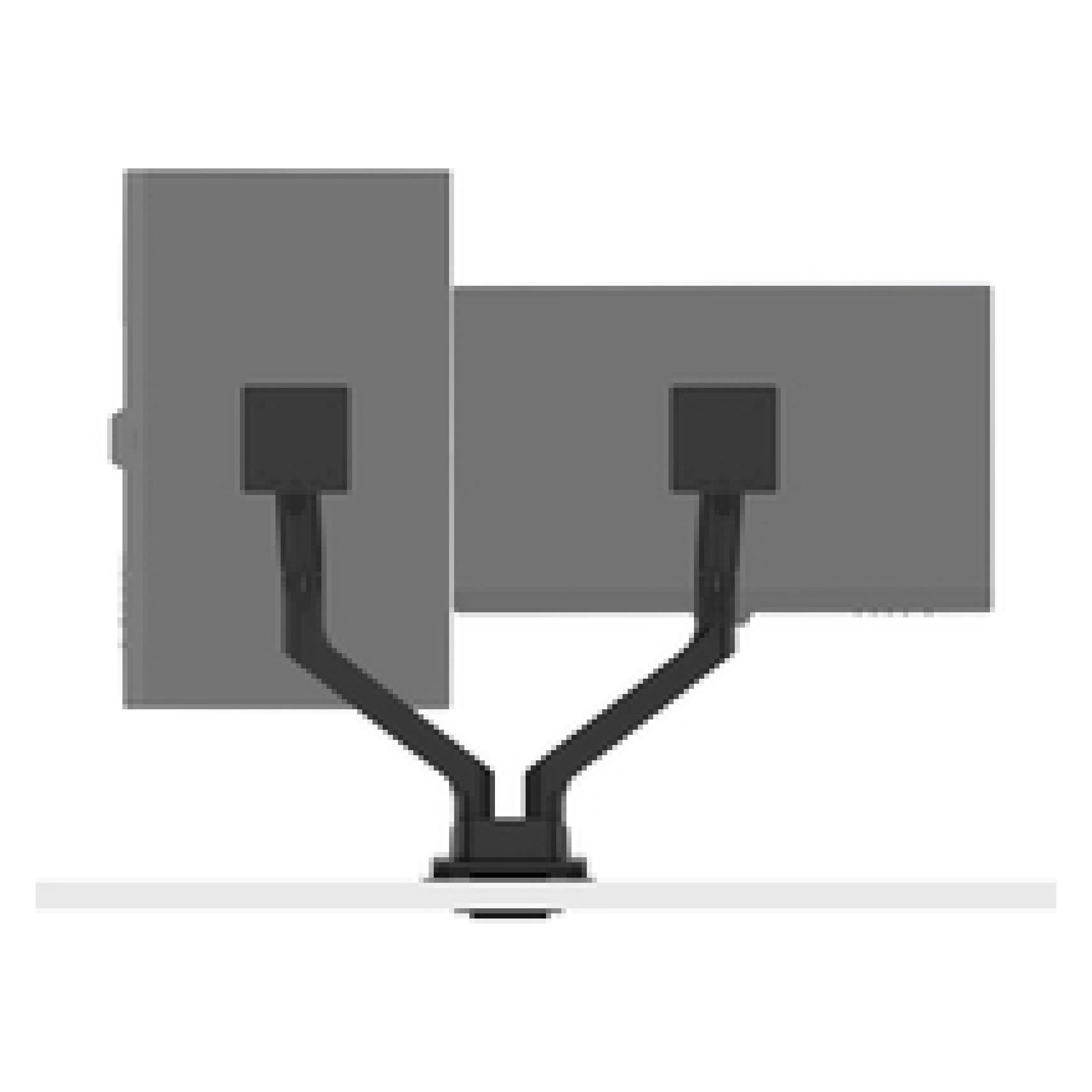 BenQ Dual Monitor Arm BDH01 Black (Tables, 35", 20 kg), Support de moniteur, Noir