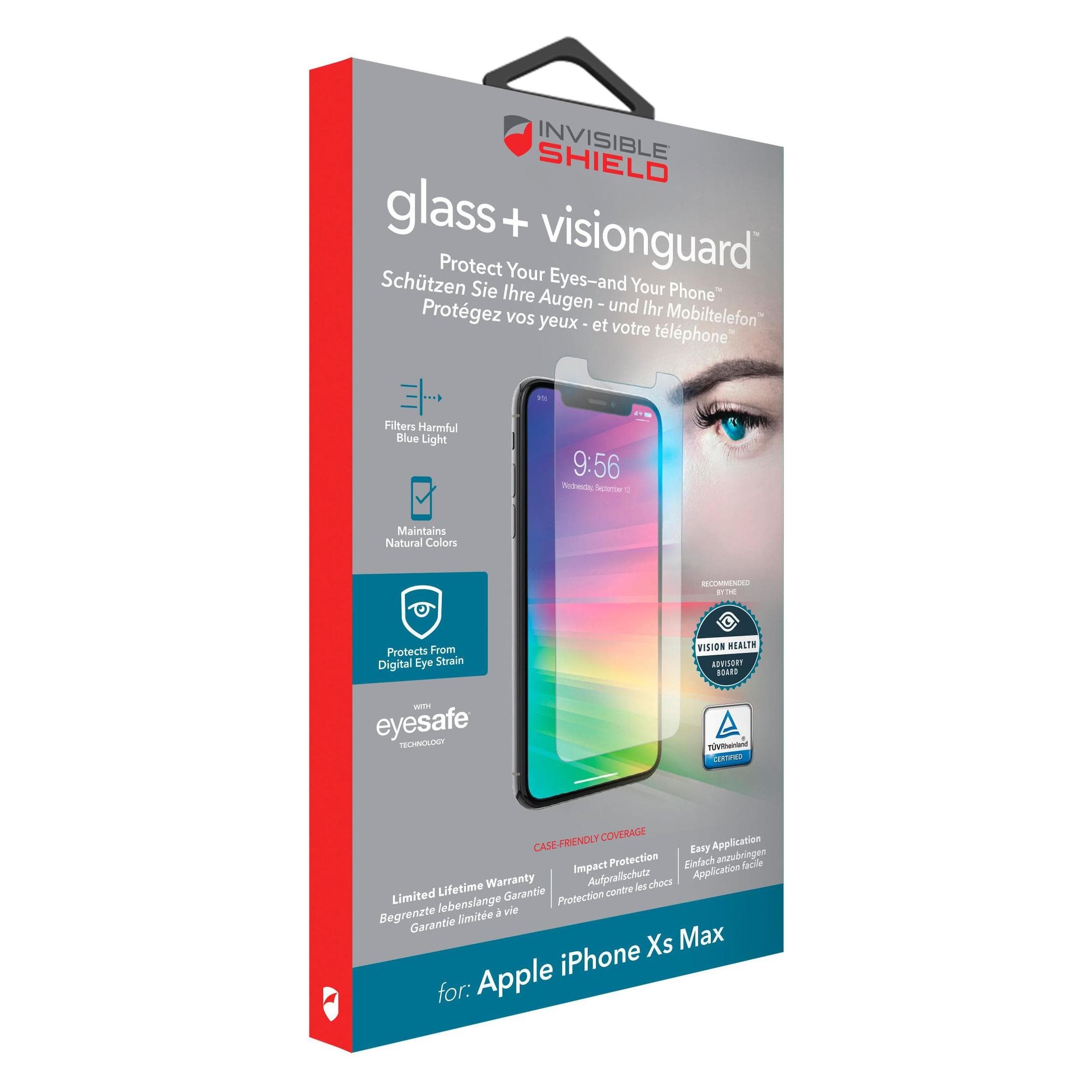 InvisibleShield Visionguard (1 pcs, Apple iPhone XS Max), Téléphone portable : film de protection, Transparent