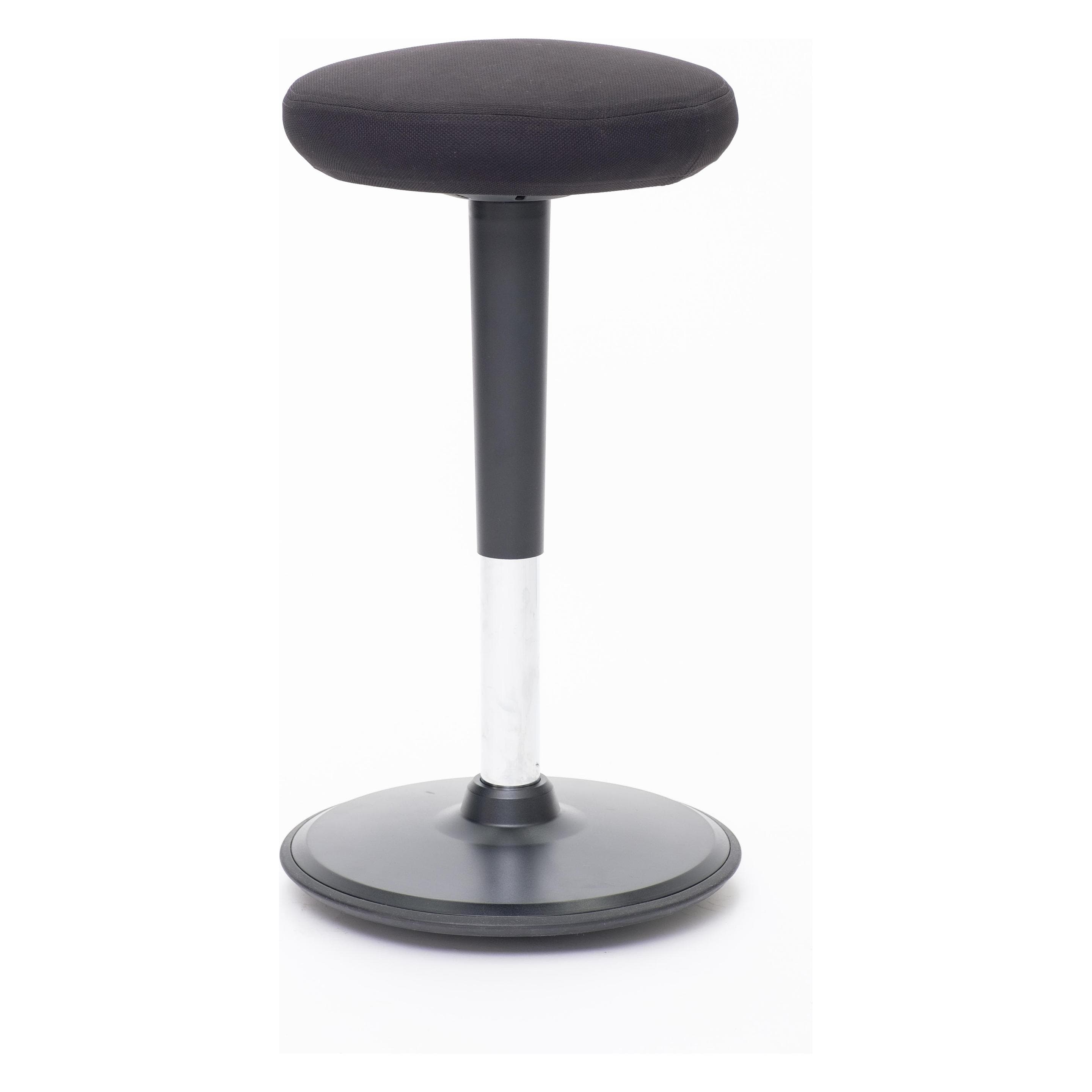Stoo, Chaise de bureau, Round active chair, black frame / black fabric