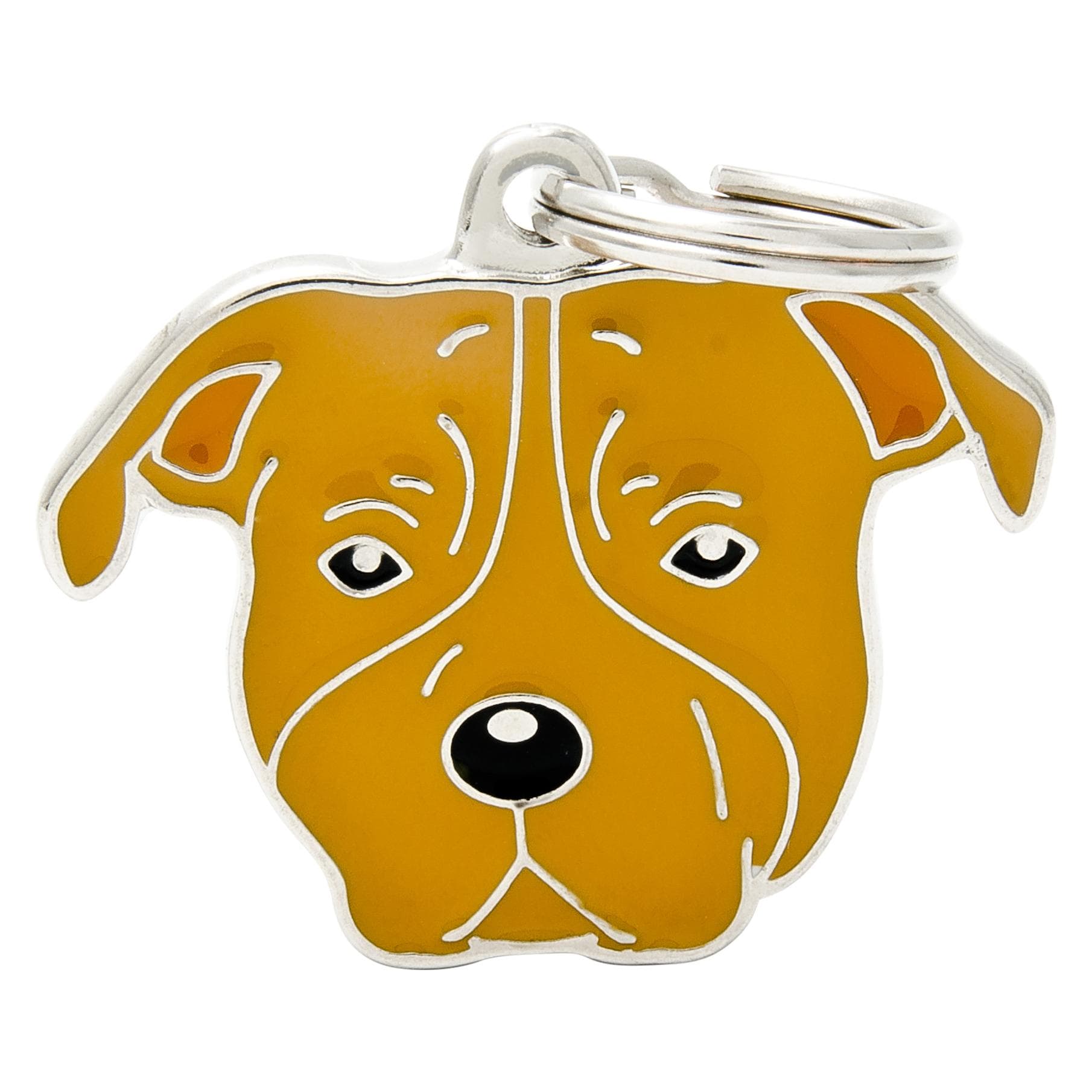 Myfamily MyFa tegn friends, Staffordshire Bull Terrier, rød (Chien), Collier + laisse