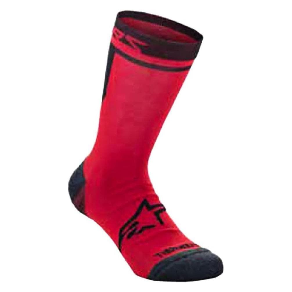 Alpinestars, Hommes, Chaussettes de sport, Chaussettes thermiques d'hiver 17 (S), Rouge, Noir