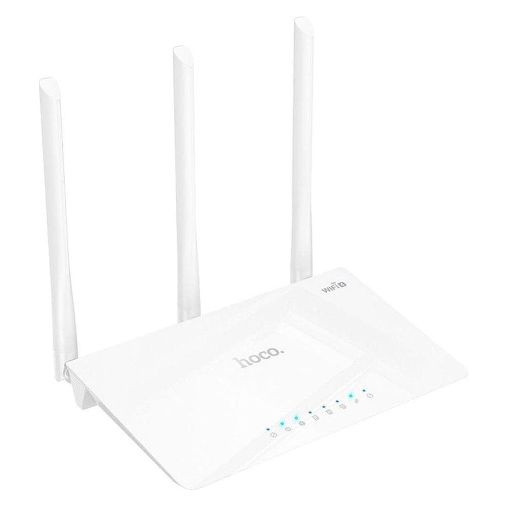 Hoco Headphone with microphone wireless router WiFi4 HI30 white, Routeur, Blanc